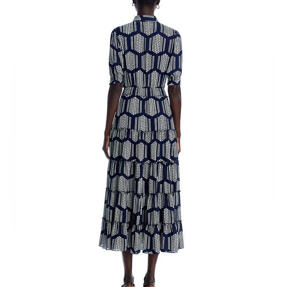 NWT T Tahari Printed Tiered Midi Dress - size M - Picture 7 of 12